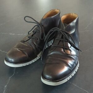 Cole Han Zerogrand Grand.OS Black Leather Chukka Boots - 10.5